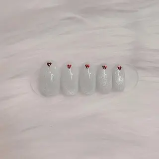 ネイル 💙🤍Tiary M🤍💙のネイルデザイン