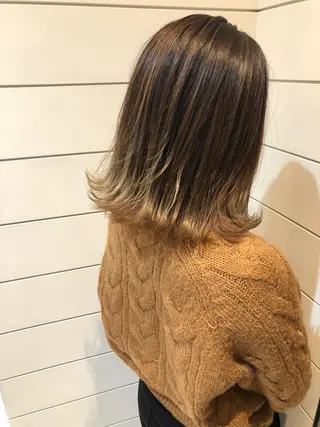 ミディアム カラー 渋谷/韓国風 西原直樹のヘアスタイル