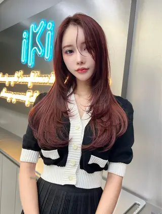 ロング カラー 堤 翔平のヘアスタイル