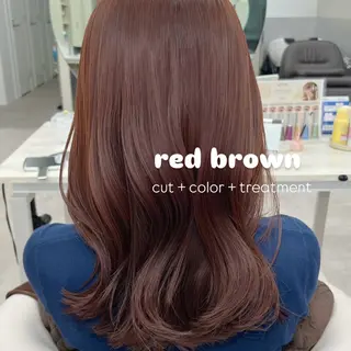 セミロング カラー 美髪矯正/髪質改善/ 艶髪🤍伊藤梨紗のヘアスタイル