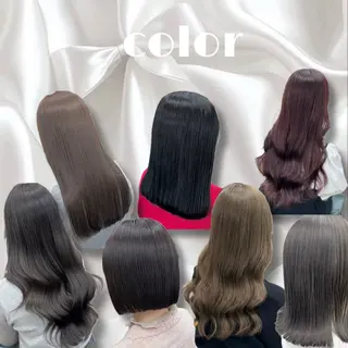 セミロング カラー JUNSHIN🦋 ヘアセット／カラーのヘアスタイル