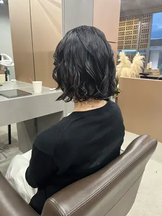 ミディアム パーマ ショートカット無料/ 小顔ショートのヘアスタイル