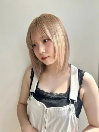 ミディアム カラー 艶カラー/縮毛矯正/ ケア/アレンジ/桜悠のヘアスタイル