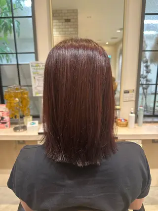 ミディアム カラー 林部 りおのヘアスタイル