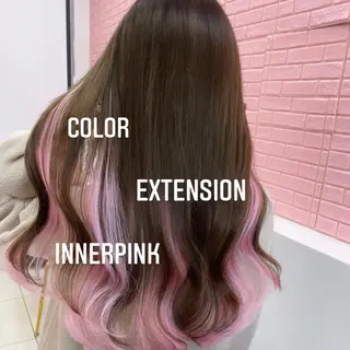 ロング カラー エクステ🩵ブリーチ 韓国ヘア🩵KAEのヘアスタイル