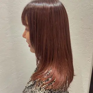 セミロング カラー 北島 遥香🫧インナ ー /ベージュカラーのヘアスタイル