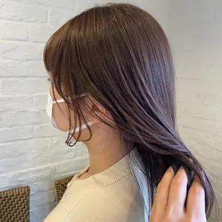セミロング カラー 吉川 愛美李のヘアスタイル
