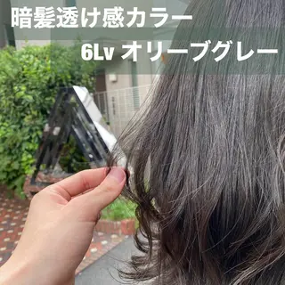 ミディアム カラー ブリーチなし✨艶髪 カラー𓃲YAGIのヘアスタイル