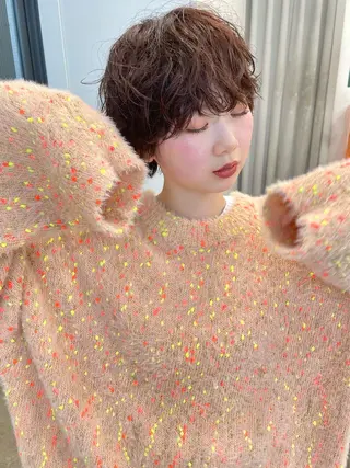 ショート パーマ pole所属・【pole】 minaのヘアスタイル