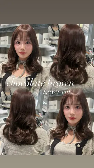 ミディアム カラー ダブルカラー/レイヤ ーカット 🤍ゆきなのヘアスタイル