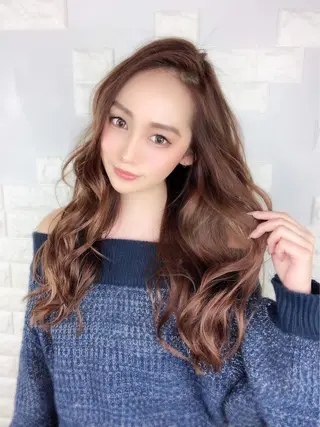 ロング カラー ヘアアレンジ Shelltie Fiel (シェルティフィエル)所属・次世代シールエクステ 錦糸町 小泉 朋之のヘアスタイル