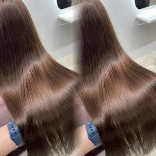 セミロング カラー 韓国ヘア/髪質改善/ レイヤー/ブラウンのヘアスタイル