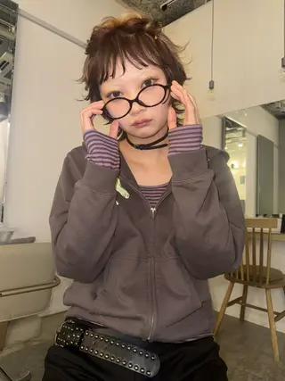 カラー Ence 銀座所属・植木 まりなのヘアスタイル