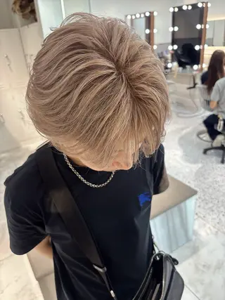 ミディアム rina／ベージュ ワンホン/韓国ヘアのヘアスタイル