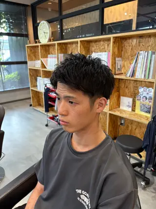 カラー パーマ メンズ hair make LATTE 川原店所属・若林 叶大のヘアスタイル