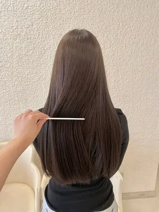 ロング カラー 透明感ワンカラー🎀 レイヤー/AOのヘアスタイル