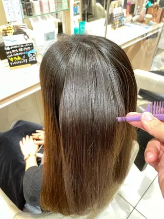 ロング 縮毛矯正、髪質改善／ 松田 龍之介のヘアスタイル