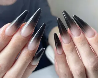 ロング 波 なみのネイルデザイン