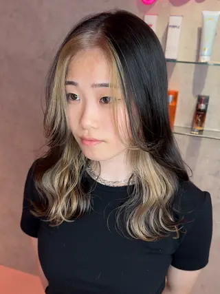ミディアム カラー 韓国ヘア/艶カラー /田中悠佑のヘアスタイル