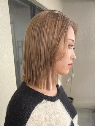 ミディアム カラー 🌈艶ハイトーン🌈 心を込めます🤝涼介のヘアスタイル