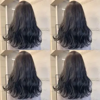 ミディアム カラー 透明感/オリーブ/ グレージュ/YUKAのヘアスタイル