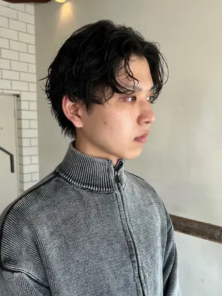 ショート パーマ メンズ 村田 智也のヘアスタイル