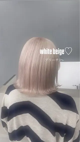 セミロング ミルクティー/透明感 カラー🎀YURIAのヘアスタイル