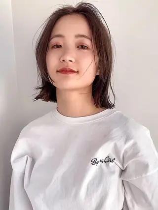 ミディアム カラー 🌱小顔ヘア/ボブ ミディアム/双葉🌱のヘアスタイル
