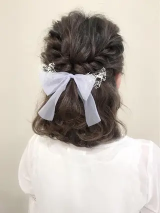 ミディアム ヘアアレンジ 沢田 瞳のヘアスタイル