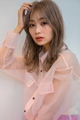 セミロング カラー La fith hair ray所属・メンズ/パーマ/ ブリーチ/KAITOのヘアスタイル