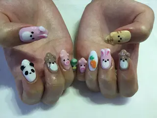 ネイル 💎🐰 saki. m 🐰💎のネイルデザイン