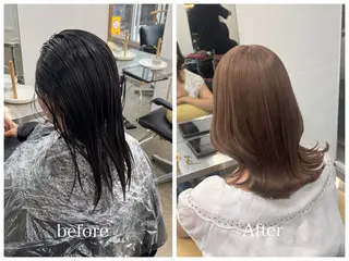 ミディアム カラー 新宿 似合わせカラー HINAのヘアスタイル