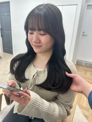 ロング momo🐶韓国ヘア /艶カラー/レイヤーのヘアスタイル