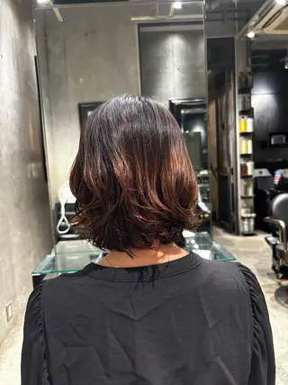 パーマ パーマ/カット/ ショート/安松龍一のヘアスタイル