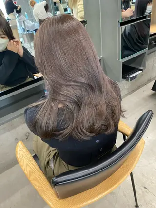 セミロング カラー レイヤー/柔色 カラー/SAkiのヘアスタイル