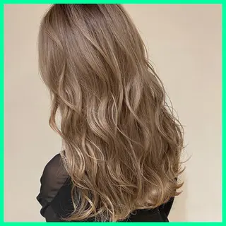 セミロング カラー AMI Hair  supply所属・髪質改善カラー 韓国風レイヤーのヘアスタイル