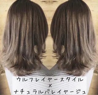 ミディアム カラー テトネ タカシのヘアスタイル