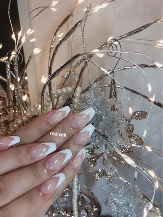 セミロング ネイル 長さ出し専門 nynaのネイルデザイン