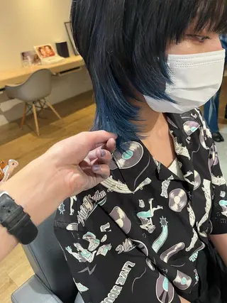 ミディアム カラー メンズ特化美容師 熊田 鼓汰郎のヘアスタイル