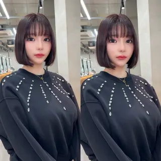 ミディアム カラー ✨髪質改善特化✨副 店長椎葉信乃介のヘアスタイル