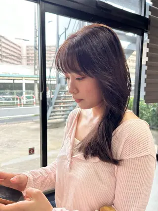 ミディアム カラー 透明感カラー🪽 mioのヘアスタイル