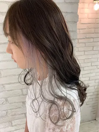 セミロング カラー 韓国ヘア/艶カラー /田中悠佑のヘアスタイル