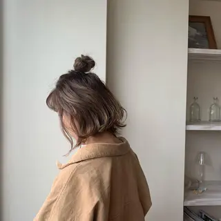 ミディアム カラー ヘアアレンジ ボブウルフ／ボブ Satsuki【名駅のヘアスタイル