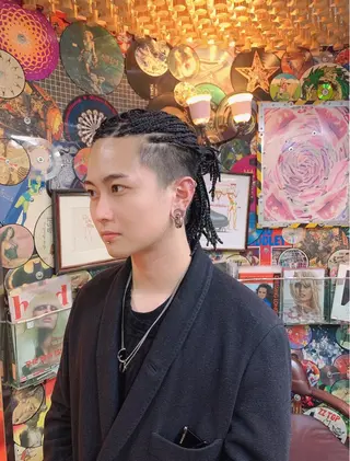 ロング カラー メンズ haco+所属・🌈派手髪エクステ ブレイズ🌈ひろとのヘアスタイル