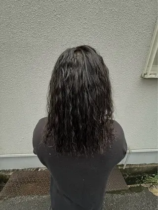 ミディアム パーマ ヘアアレンジ 大立 七夏のヘアスタイル