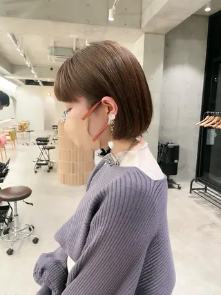 ショート カラー ヘアアレンジ ミニボブ/ブリーチ 🌈MISATOのヘアスタイル