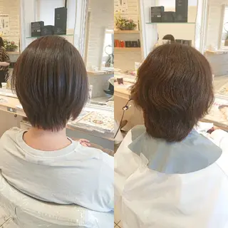 ショート パーマ 宮本 秀人のヘアスタイル