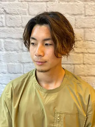 ミディアム パーマ メンズ 【メンズカット】 黒田美穂のヘアスタイル