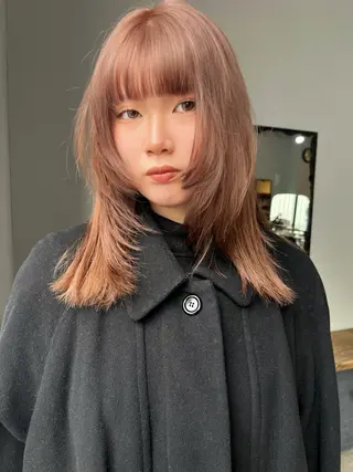 セミロング カラー ハイトーン/ボブ/ honoのヘアスタイル