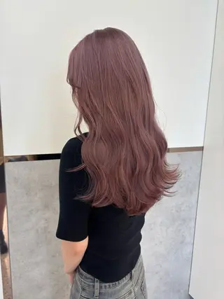 ミディアム rina／ベージュ ワンホン/韓国ヘアのヘアスタイル